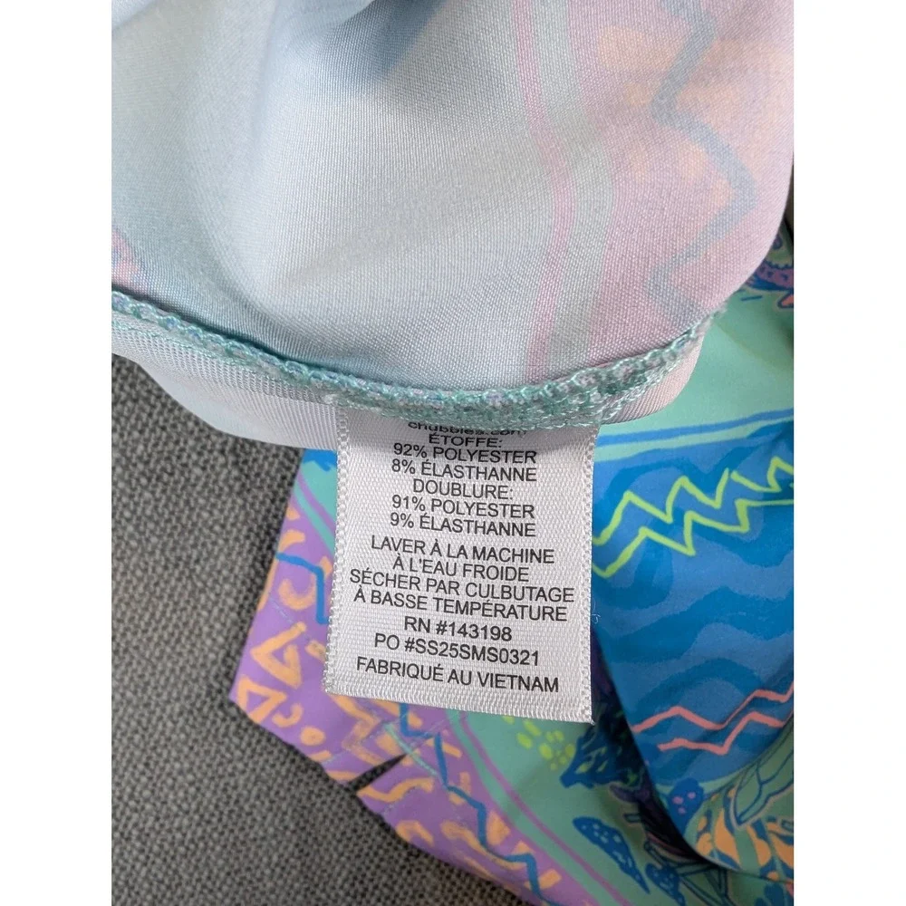 Chubbies Swim Trunks Mens M Blue Pink Seahorse Fish AOP Print 5.5 Inseam Stripes